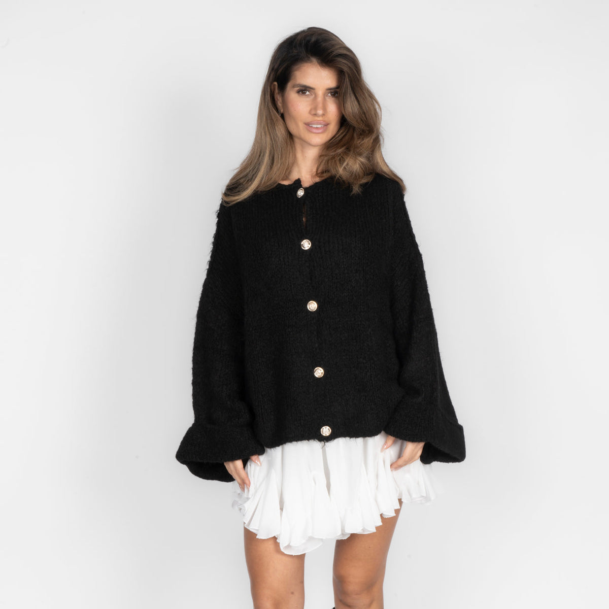 Cárdigan oversize de manga suave