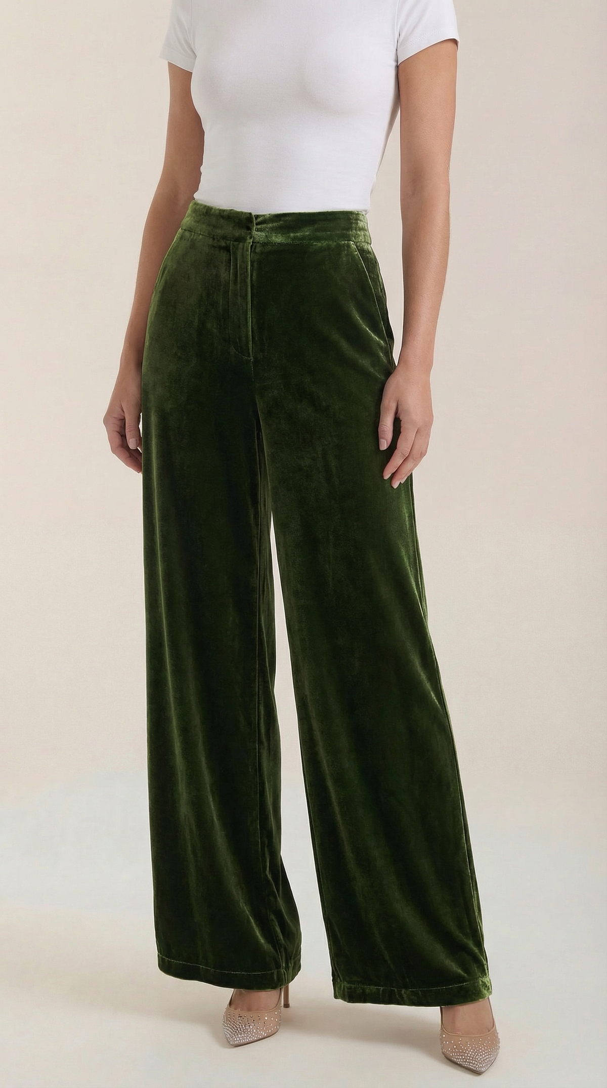 Nadine Pantalón Ancho de Terciopelo